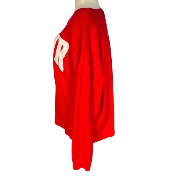 33 Degrees Amour Womens Graphic Sweater Size 2XL NWOT Red & White Cozy Pullover - Picture 5 of 14